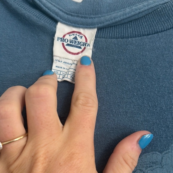 Delta Pro Weight Blue T-Shirt - Picture 2 of 2
